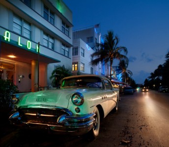 Art Deco scene from Miami's South Beach