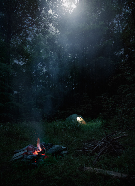 camping in the Pisgah Forest